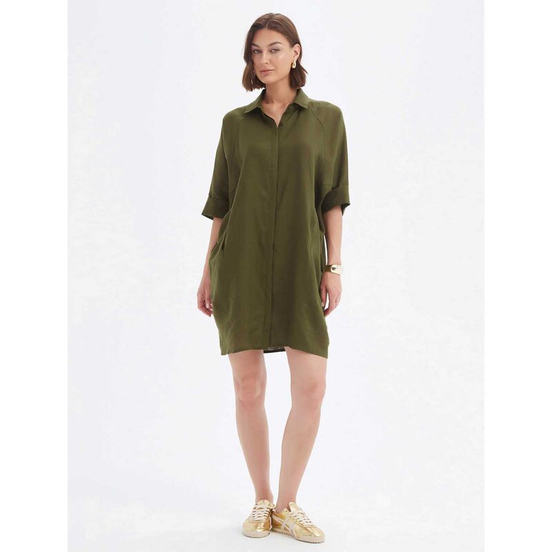 TIRELLI Oversized Linen Shirt Dress image number 3